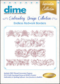 DIME Inspiration Designs - Endless Redwork Borders