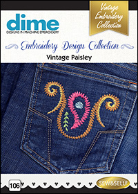DIME Inspiration Embroidery Designs - Vintage Paisley