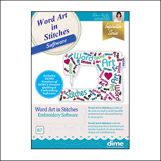 DIME Inspiration Word Art in Stitches Software