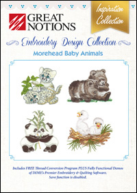 Great Notions Embroidery Designs - Morehead Baby Animals