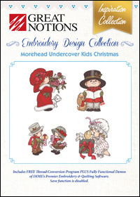 Great Notions Embroidery Designs - Undercover Kids Christmas