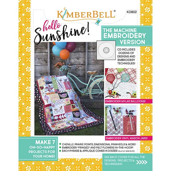 Kimberbell Designs - Hello Sunshine!, Machine Embroidery 